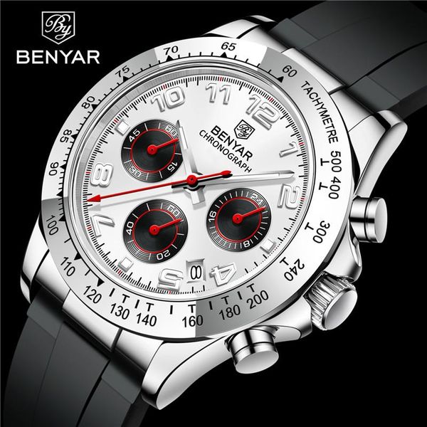 wristwatches benyar watch men sport quartz male chronograph calendar clock rubber military business wristwatch gift 5192, Slivery;brown
wristwatches benyar watch men sport quartz male chronograph calendar clock rubber military business wristwatch gift 5192, Slivery;brown