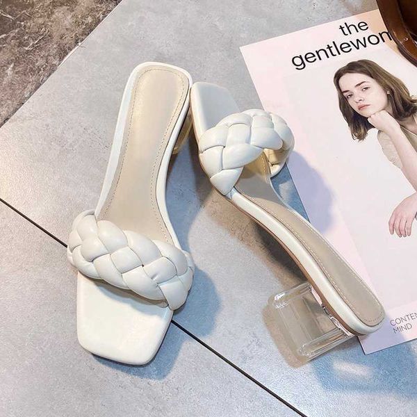 transparent high heels ladies woman slippers new summer shoes square heel weave square toe slippers ladies leather shoes y0611, Black
transparent high heels ladies woman slippers new summer shoes square heel weave square toe slippers ladies leather shoes y0611, Black