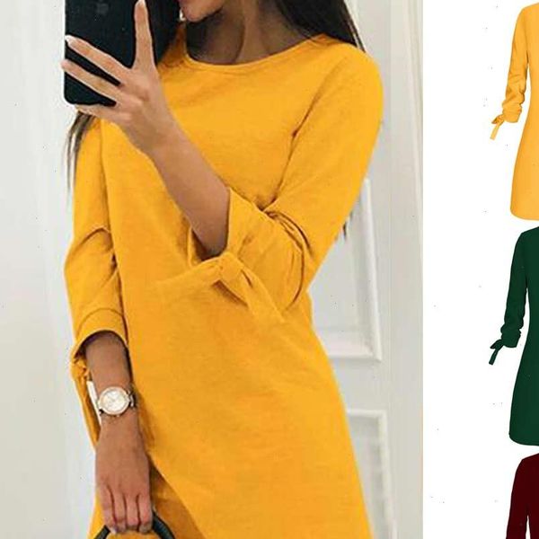 40 women dress elegant oversize dresses fashion o neck solid bow straigth spring loose mini, Black;gray
40 women dress elegant oversize dresses fashion o neck solid bow straigth spring loose mini, Black;gray