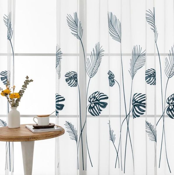 curtain & drapes mrtrees modern embroidered tulle curtains voile for kitchen window palm leaf living room the bedroom
curtain & drapes mrtrees modern embroidered tulle curtains voile for kitchen window palm leaf living room the bedroom