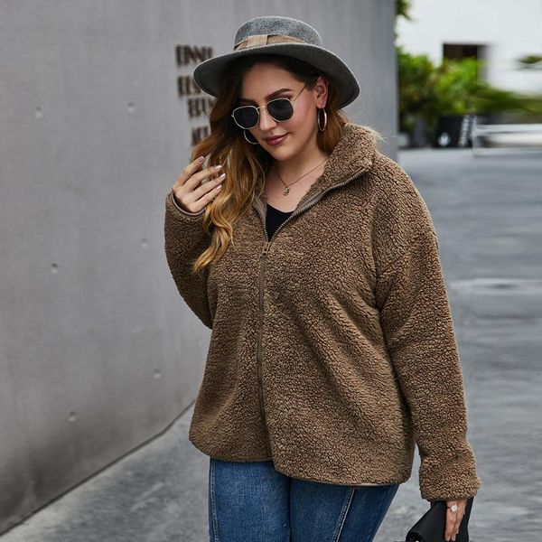 plus size t-shirt original 2021 winter women's thicken fleece lapel jacket solid color long sleeve causal 4xl for fashion, Black
plus size t-shirt original 2021 winter women's thicken fleece lapel jacket solid color long sleeve causal 4xl for fashion, Black
