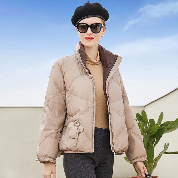 women's down & parkas winter women 90% white duck coats female stand collar short puffer jacket warm solid lady outwear 2021, Black
women's down & parkas winter women 90% white duck coats female stand collar short puffer jacket warm solid lady outwear 2021, Black