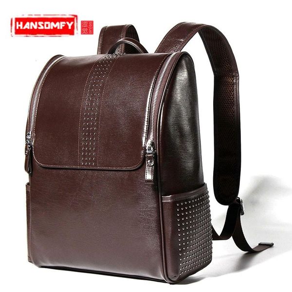 backpack shoulder bag leisure travel high-end large-capacity men's lapgenuine leather head layer men 
backpack shoulder bag leisure travel high-end large-capacity men's lapgenuine leather head layer men