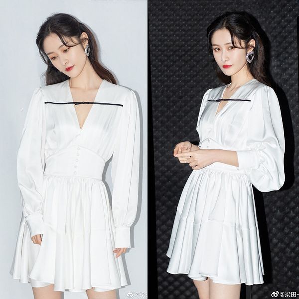casual dresses runway dsigner summer women elegant v-neck white pleated a-line mini dress luxury party holiday clothes jn46, Black;gray
casual dresses runway dsigner summer women elegant v-neck white pleated a-line mini dress luxury party holiday clothes jn46, Black;gray
