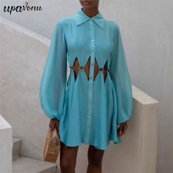 fashion shirt dress women's blue lapel lantern sleeve hollow a line club party vestidos 210524, Black;gray
fashion shirt dress women's blue lapel lantern sleeve hollow a line club party vestidos 210524, Black;gray