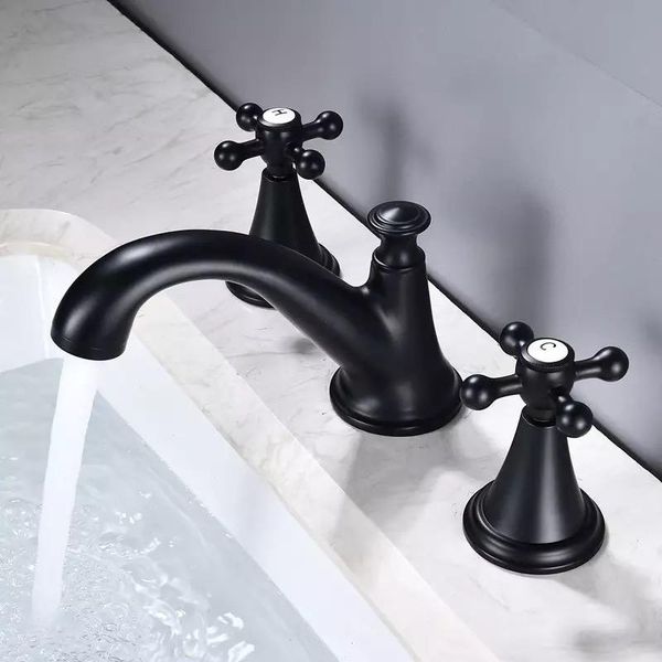 bathroom sink faucets basin faucet black brass widespread 3 hole mixer double handle cold water tap
bathroom sink faucets basin faucet black brass widespread 3 hole mixer double handle cold water tap