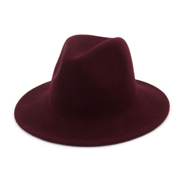 wool wide brim felt fedora hat solid skhaki simple church derby hat panama solid men women british style jazz cap, Blue;gray
wool wide brim felt fedora hat solid skhaki simple church derby hat panama solid men women british style jazz cap, Blue;gray