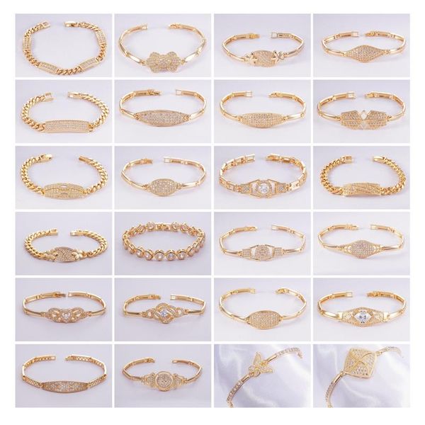 link, chain 10pcs wholesale charms gold color zircon bracelets elegant vintage bangles for women fashion party jewelry gifts, Black
link, chain 10pcs wholesale charms gold color zircon bracelets elegant vintage bangles for women fashion party jewelry gifts, Black