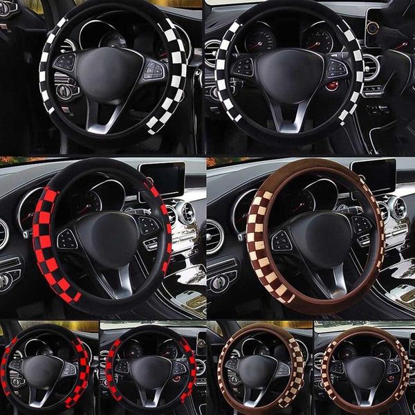 black and white grid fashion car steering wheel cover universal non-slip accessories covers
black and white grid fashion car steering wheel cover universal non-slip accessories covers