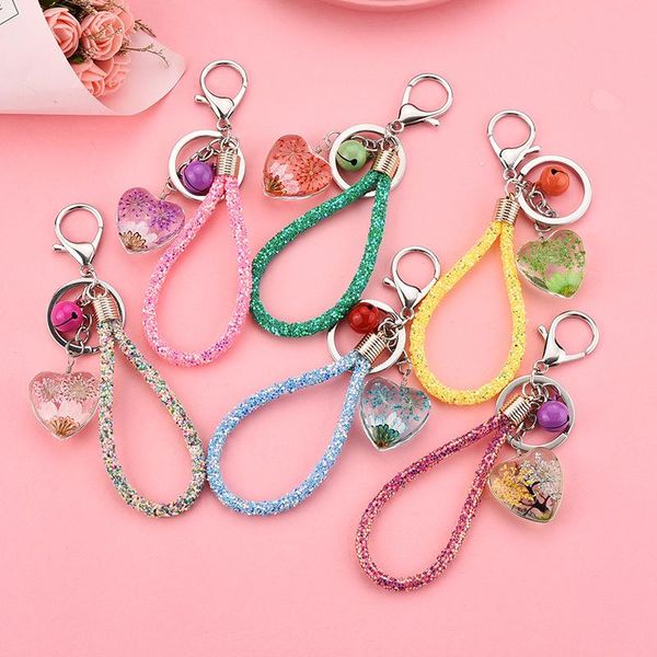 keychains crystal glass key chain pendant women creative gifts dry flower heart paillette strap ornement ring car holder, Silver
keychains crystal glass key chain pendant women creative gifts dry flower heart paillette strap ornement ring car holder, Silver