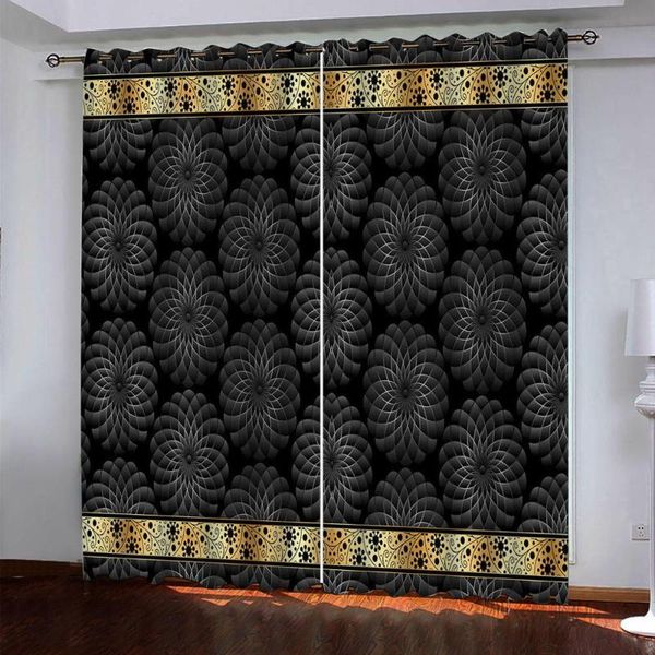 curtain & drapes black curtains customized 3d simple and fresh modern thickening blackout