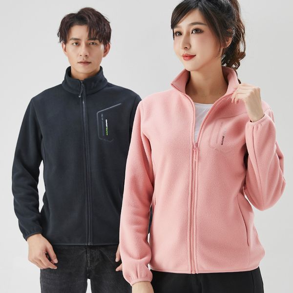 outdoor autumn and winter clothes men's women's double-sided fleece warm coat for lovers, Black;brown
outdoor autumn and winter clothes men's women's double-sided fleece warm coat for lovers, Black;brown