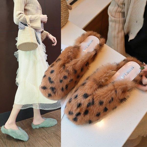 slippers low flat with casual winter women fur closed toe indoor shallow shoes mature leisure leopard slides, Black
slippers low flat with casual winter women fur closed toe indoor shallow shoes mature leisure leopard slides, Black