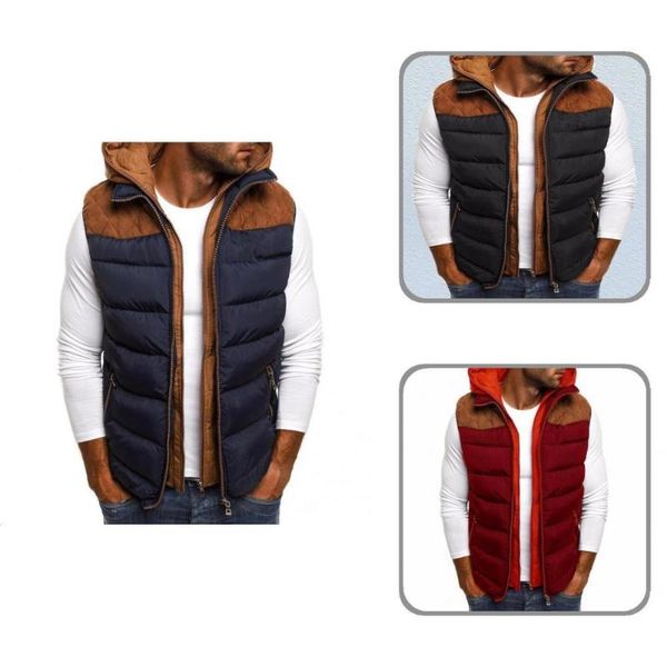 men's vests winter vest thick color contrast hooded jacket coat comfortable down, Black;white
men's vests winter vest thick color contrast hooded jacket coat comfortable down, Black;white