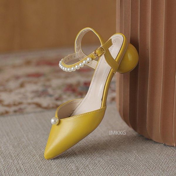 sandals party women pearl mules closed pointed toe block strap leather med heels shoes for girls black yellow round heel pumps
sandals party women pearl mules closed pointed toe block strap leather med heels shoes for girls black yellow round heel pumps