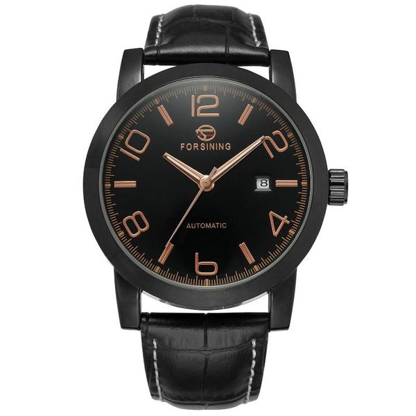 fashion black leather strap dress analog automatic self wind auto date men mechanical watch gift wristwatches, Slivery;brown
fashion black leather strap dress analog automatic self wind auto date men mechanical watch gift wristwatches, Slivery;brown