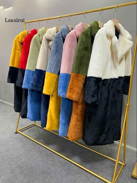 women's fur & faux winter women coat luxury long lapel overcoat thick warm plus size female plush coats, Black
women's fur & faux winter women coat luxury long lapel overcoat thick warm plus size female plush coats, Black