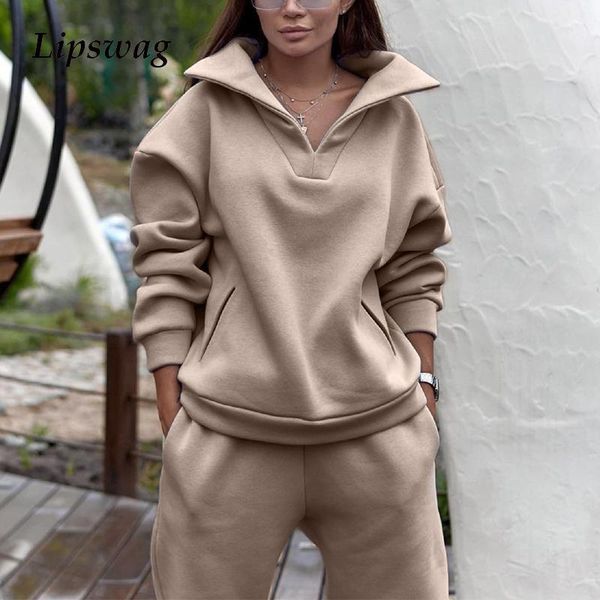 women's two piece pants casual women knitted sets cropped lapel zipper and slim lace up pant suits fashion autumn winter sweater tracks, White
women's two piece pants casual women knitted sets cropped lapel zipper and slim lace up pant suits fashion autumn winter sweater tracks, White