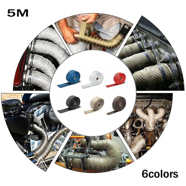 2.5cm 5m roll fiberglass exhaust header pipe heat wrap tape + 4 ties kit motorcycle system
2.5cm 5m roll fiberglass exhaust header pipe heat wrap tape + 4 ties kit motorcycle system