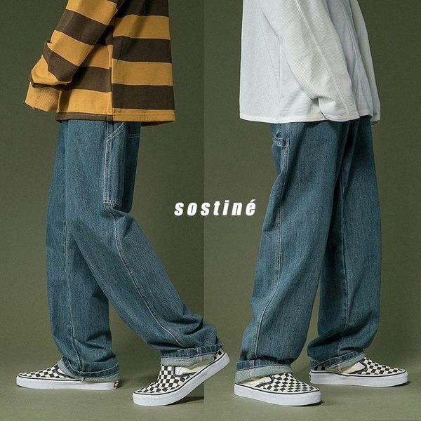 men's jeans autumn cargo pants korean casual fashion loose tooling streetwear straight trousers, Blue
men's jeans autumn cargo pants korean casual fashion loose tooling streetwear straight trousers, Blue