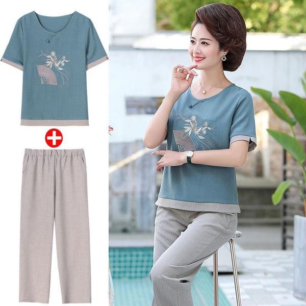 cotton linen women sets two piece set casual vintage loose lady short sleeve + pants suits summer clothes 2021 y143 women's, White
cotton linen women sets two piece set casual vintage loose lady short sleeve + pants suits summer clothes 2021 y143 women's, White