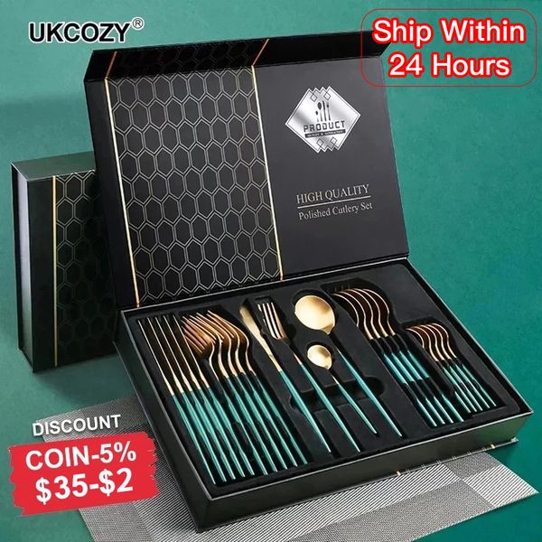 24pcs gold dinnerware set stainless steel tableware set knife fork spoon luxury cutlery set kitchen flatware dishwasher safe
24pcs gold dinnerware set stainless steel tableware set knife fork spoon luxury cutlery set kitchen flatware dishwasher safe