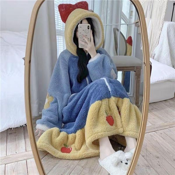 towel autumn and winter long flannel coral velvet sweet princess padded nightgown hooded pajamas female cute home furnishing service
towel autumn and winter long flannel coral velvet sweet princess padded nightgown hooded pajamas female cute home furnishing service