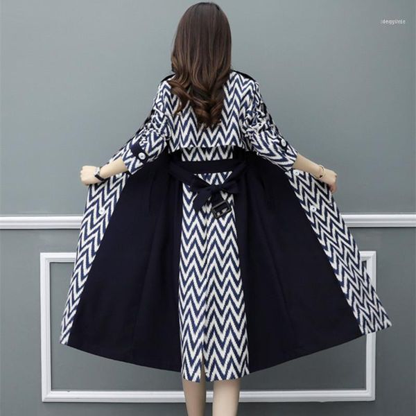women's trench coats spring autumn coat women clothes luxury female plaid texture patchwork long england elegant overcoats1, Tan;black
women's trench coats spring autumn coat women clothes luxury female plaid texture patchwork long england elegant overcoats1, Tan;black