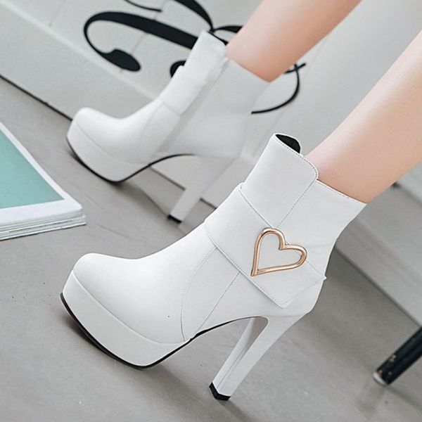 plus size 33 34 to 42 43 sweet love heart pink platform chunky heels ankle bootie 11cm, Black
plus size 33 34 to 42 43 sweet love heart pink platform chunky heels ankle bootie 11cm, Black