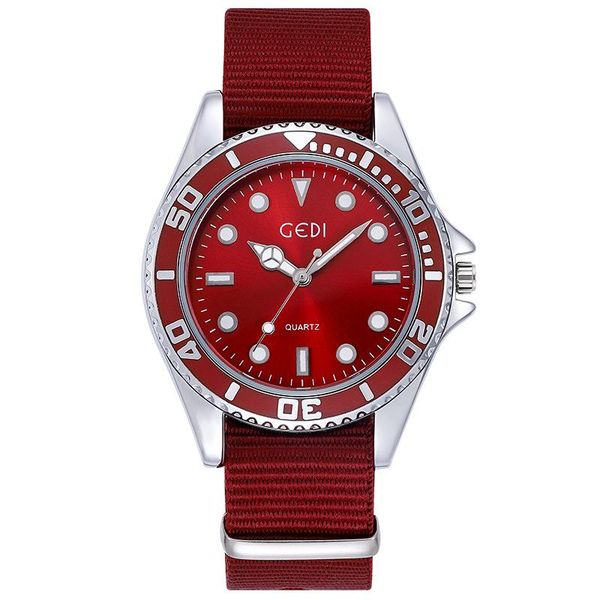 men nylon band military watch for women montre homme quartz movement sports casual wristwatches, Slivery;brown
men nylon band military watch for women montre homme quartz movement sports casual wristwatches, Slivery;brown