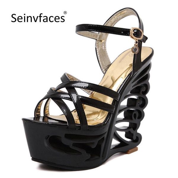 womens summer retro strange style classical black white buckle strap super high heels wedges platform sandals shoes woman f38
womens summer retro strange style classical black white buckle strap super high heels wedges platform sandals shoes woman f38