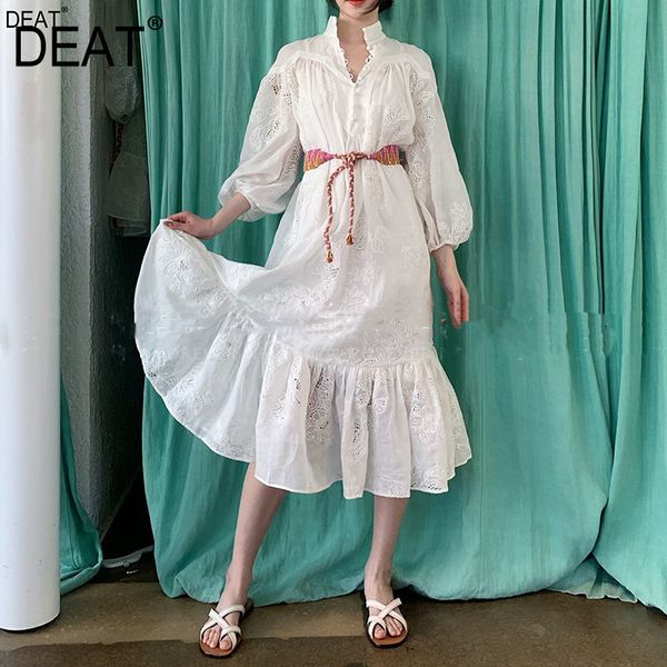 women white patchwork embroidery bandage dress stand collar long sleeve mid calf summer vacation dresses 7d00587 210421, Black;gray
women white patchwork embroidery bandage dress stand collar long sleeve mid calf summer vacation dresses 7d00587 210421, Black;gray