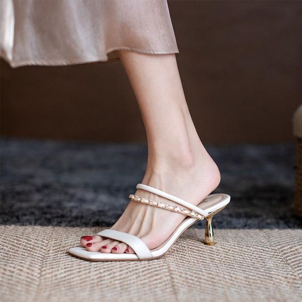 slippers 2021 summer fashion solid color simple women's stiletto high heel shoes, Black
slippers 2021 summer fashion solid color simple women's stiletto high heel shoes, Black