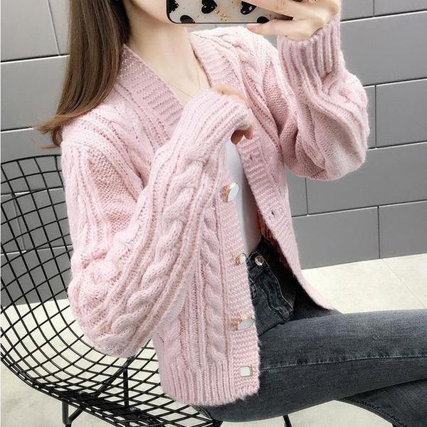 women's knits & tees knitted solid color sweater cardiga ladies jacket 2021 autumn winter button fashion college style v-neck casual, White
women's knits & tees knitted solid color sweater cardiga ladies jacket 2021 autumn winter button fashion college style v-neck casual, White