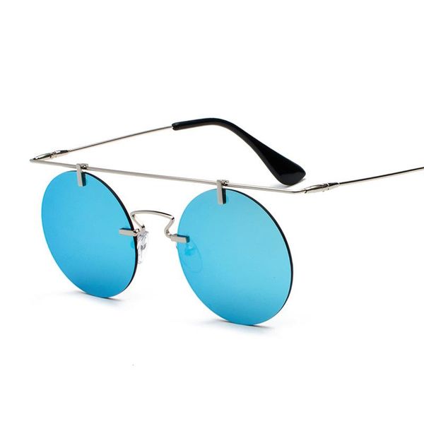 sunglasses retro men and women classic round steampunk brand designer rimless fashion glasses uv400, White;black
sunglasses retro men and women classic round steampunk brand designer rimless fashion glasses uv400, White;black