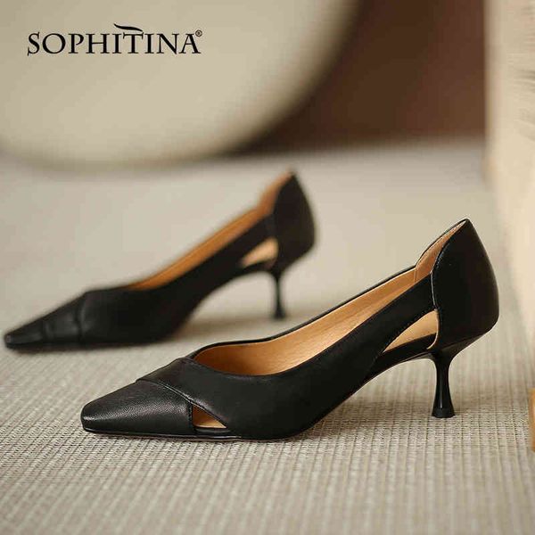 sophitina women's high heels hollow korean spring small square toe shoes shallow mouth handmade sheepskin female pumps ao313 210513, Black
sophitina women's high heels hollow korean spring small square toe shoes shallow mouth handmade sheepskin female pumps ao313 210513, Black