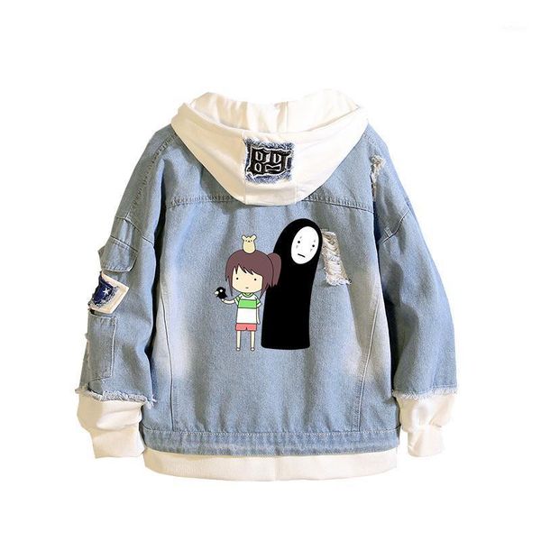 men's jackets fashion anime spirited away no face man denim frayed cosplay hooded jean jacket layered ribbed patchwork cowboy coat, Black;brown
men's jackets fashion anime spirited away no face man denim frayed cosplay hooded jean jacket layered ribbed patchwork cowboy coat, Black;brown