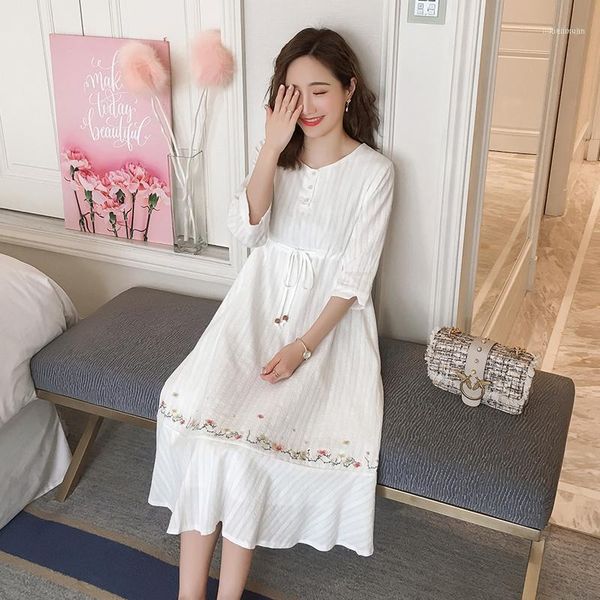 embroidery cotton maternity long dress summer fashion slim waist clothes for pregnant women elegant pregnancy clothing1, White
embroidery cotton maternity long dress summer fashion slim waist clothes for pregnant women elegant pregnancy clothing1, White