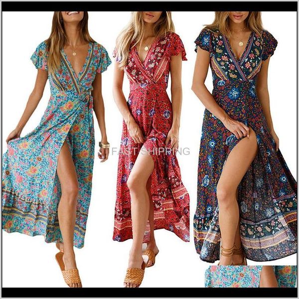 casual dresses apparel women long maxi summer bohemian v-neck short sleeve floral print dress female beach vintage boho d wdtca, Black;gray
casual dresses apparel women long maxi summer bohemian v-neck short sleeve floral print dress female beach vintage boho d wdtca, Black;gray