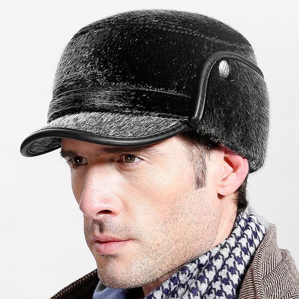 berets men's winter hat brim fleece flat ear protection cap baseball earmuffs for men women russian with earflap, Blue;gray
berets men's winter hat brim fleece flat ear protection cap baseball earmuffs for men women russian with earflap, Blue;gray