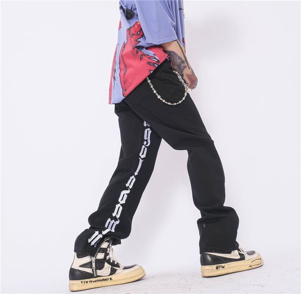 pants fashionable the brand letter embroidery jeans men's high street hip hop loose straight trend casual, Black
pants fashionable the brand letter embroidery jeans men's high street hip hop loose straight trend casual, Black