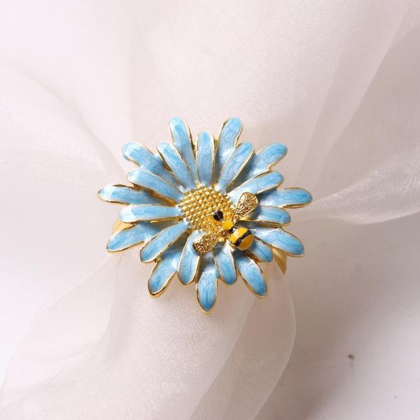 1pc napkin rings bee-daisy flowers design alloy dinner table serviette buckle holder wedding banquet decoration
1pc napkin rings bee-daisy flowers design alloy dinner table serviette buckle holder wedding banquet decoration