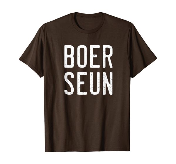 boer seun south africa funny farmer braai t-shirt, White;black