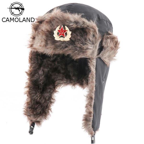 berets camoland soviet badge russia ushanka bomber hat male army military pilot trapper earflap cap faux fur waterproof skiing snow, Blue;gray
berets camoland soviet badge russia ushanka bomber hat male army military pilot trapper earflap cap faux fur waterproof skiing snow, Blue;gray