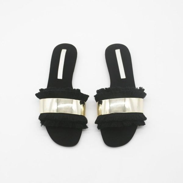koovan women's slippers 2021 spring and summer shoes fringed girls sandals flat with lazy beach, Black
koovan women's slippers 2021 spring and summer shoes fringed girls sandals flat with lazy beach, Black