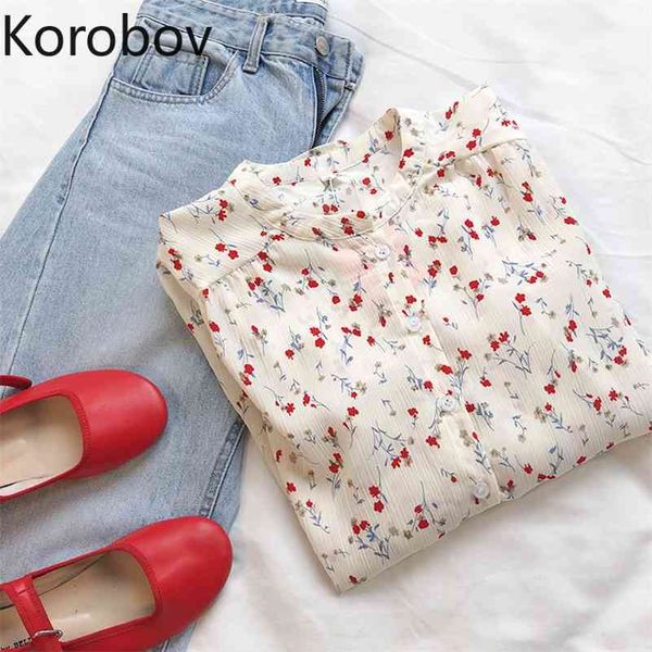 korobov summer flower print women chiffon blouses vintage single breasted sweet blusas mujer chic casual female shirts 2a720 210430, White
korobov summer flower print women chiffon blouses vintage single breasted sweet blusas mujer chic casual female shirts 2a720 210430, White