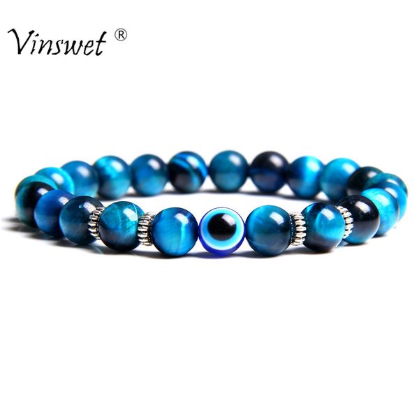 men bracelets evil eye bracelet for women natural polished stone beads bracelets men blue tiger eye pulsera erkek bileklik homme, Black
men bracelets evil eye bracelet for women natural polished stone beads bracelets men blue tiger eye pulsera erkek bileklik homme, Black