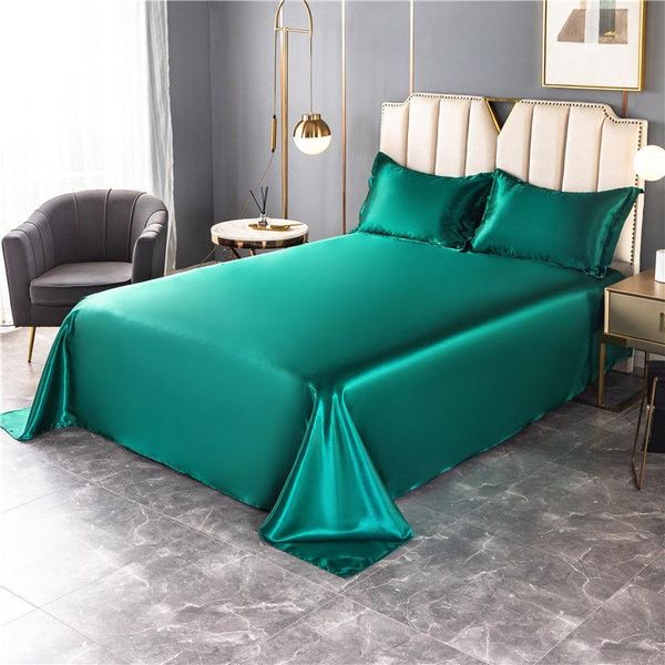 sheets & sets simple solid color ice silk mat summer home bedroom bedding 3pcs set 1 bed sheet+2 case non-slip king/queen size j8439
sheets & sets simple solid color ice silk mat summer home bedroom bedding 3pcs set 1 bed sheet+2 case non-slip king/queen size j8439
