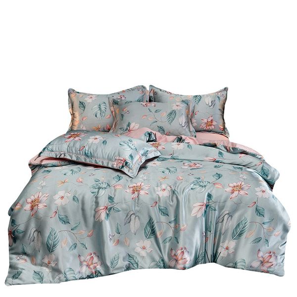 spring and summer 2021 ice silk set silky sleeping naked four piece bedding sheet quilt cover
spring and summer 2021 ice silk set silky sleeping naked four piece bedding sheet quilt cover