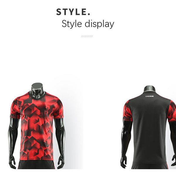 river bed away red black short sleeve suit men spring and summer primary school students soccer clothing custom student training clothes wom
river bed away red black short sleeve suit men spring and summer primary school students soccer clothing custom student training clothes wom